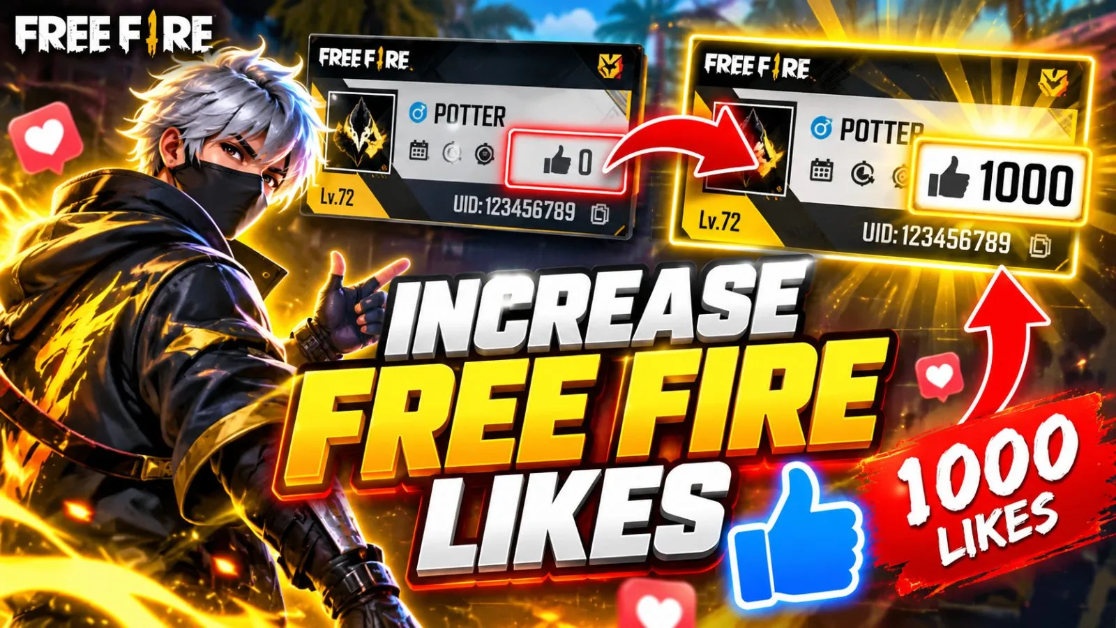 Claim 1000 Free Fire Likes Via UID In Free Fire
